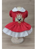 CÓD F109 - VESTIDO VERMELHO CASTELO