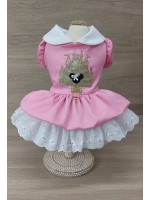 CÓD F110 - VESTIDO ROSA CASTELO