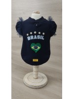 CÓD BR040 - BABY LOOK AZUL/BRANCA