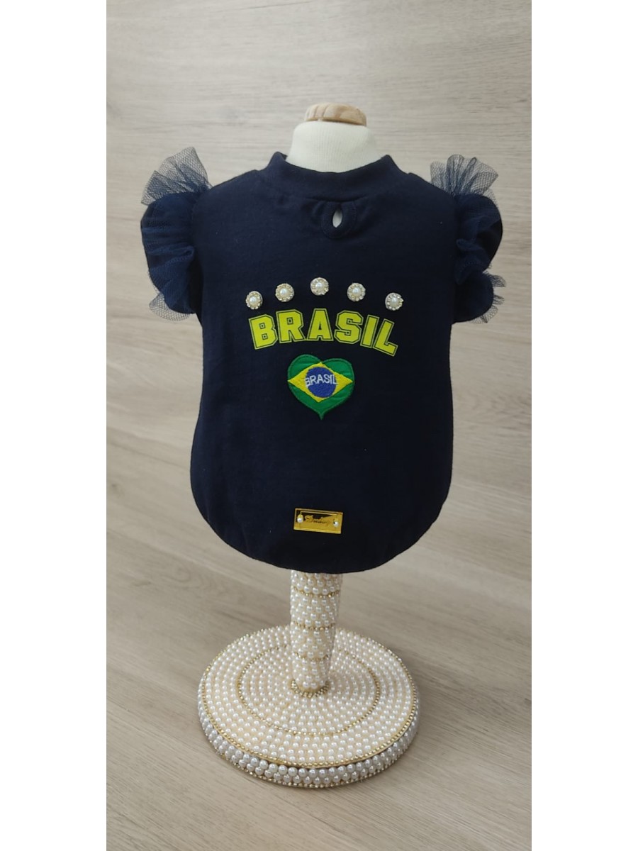 CÓD BR041 - BABY LOOK AZUL/AMARELA