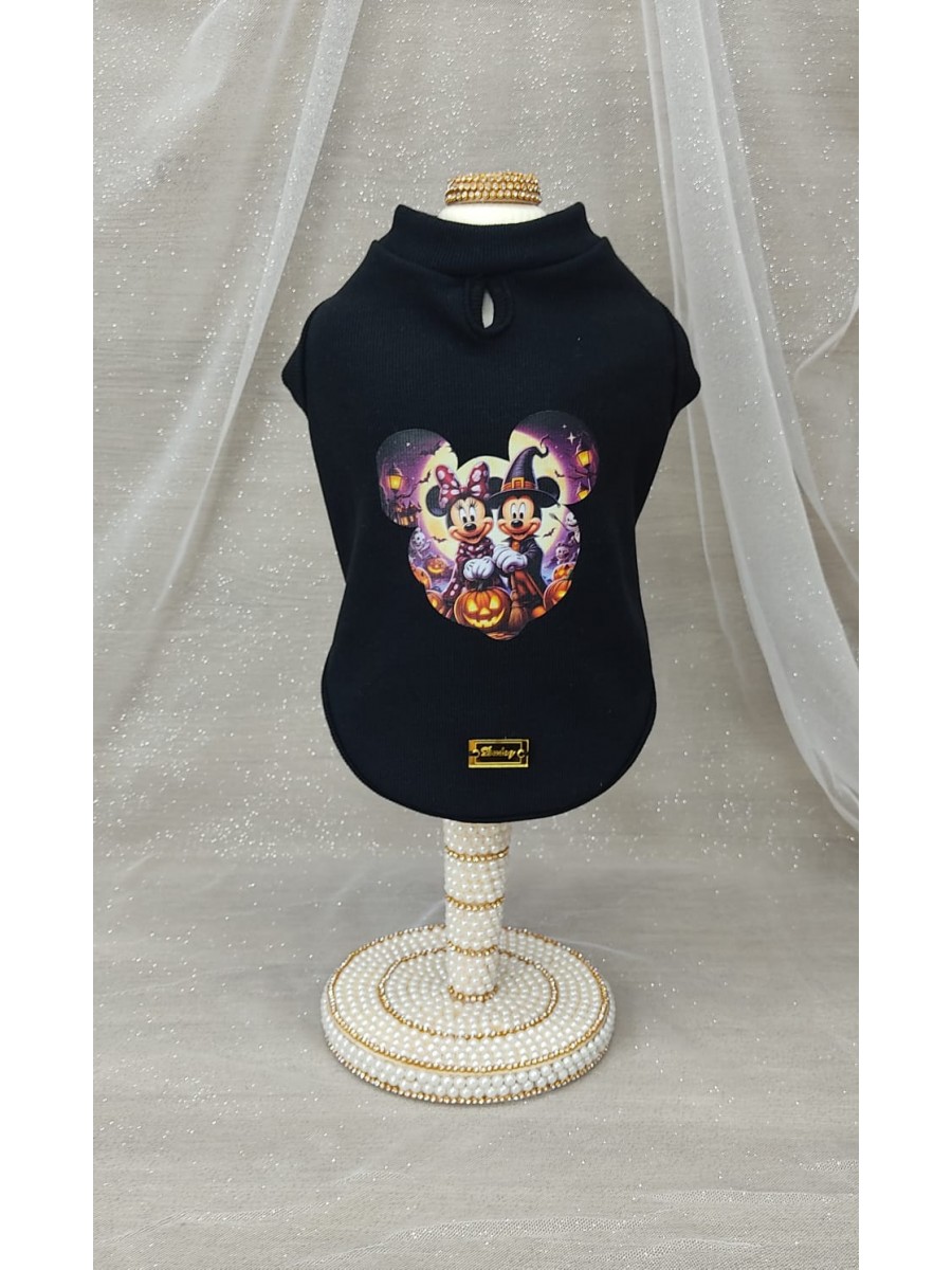 CÓD F102 - T-SHIRT PRETA/MOUSE