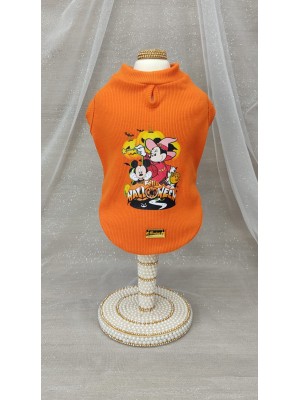 CÓD F103 - T-SHIRT LARANJA/HALLOWEEN