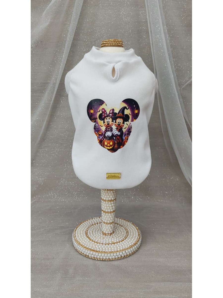 CÓD F104 - T-SHIRT BRANCA/MOUSE