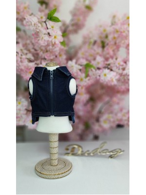 CÓD 0976 - JAQUETA JEANS BOLSO/LAPELAS