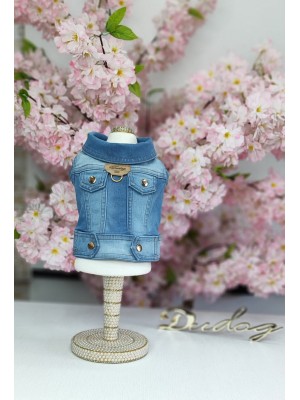 CÓD 0977 - JAQUETA JEANS DELAVÊ BOLSO/LAPELAS