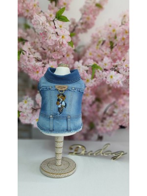 CÓD 0979 - JAQUETA JEANS DELAVÊ TEDDY