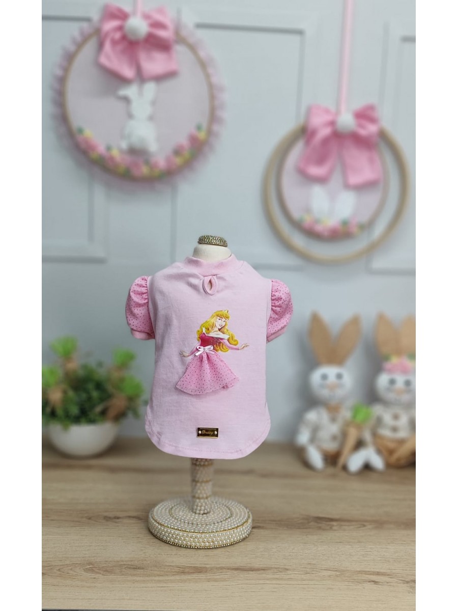 CÓD F057 - BABY LOOK BELA ADORMECIDA/ROSA