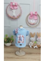 CÓD F059 - BABY LOOK STITCH AZUL/ROSA