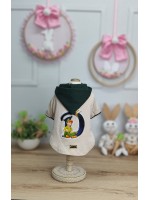 CÓD F063 - T-SHIRT PETER PAN CAMEL/VERDE