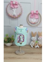 CÓD F069 - BABY LOOK UNICORNIO VERDE BEBE