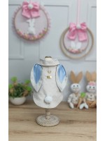 CÓD F080 - CAMISA PÁSCOA LINHO ORELHUDA AZUL