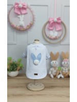 CÓD F082 - T-SHIRT ORELHAS BRANCA