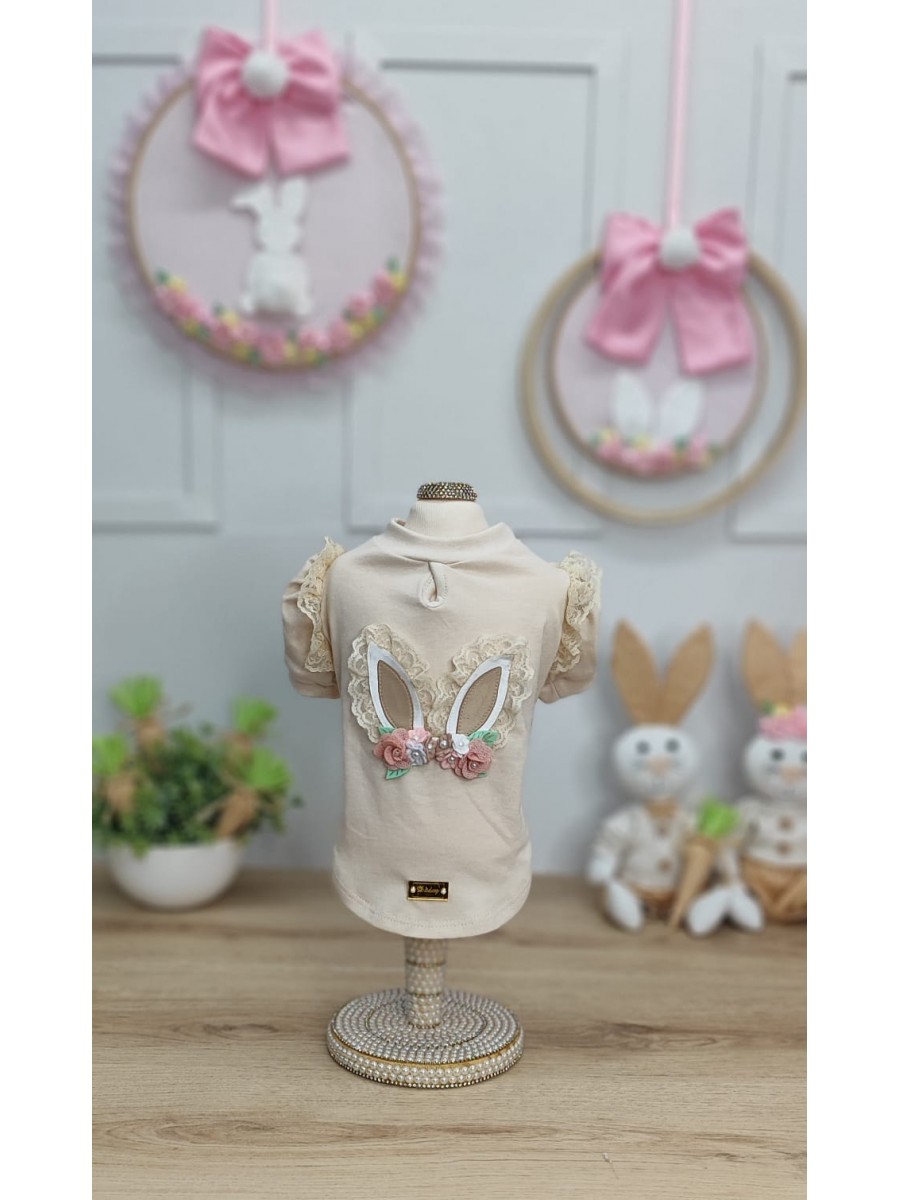 CÓD F084 - BABY LOOK ORELHAS/CAMEL