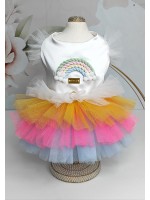 CÓD F036 - VESTIDO ARCO ÍRIS