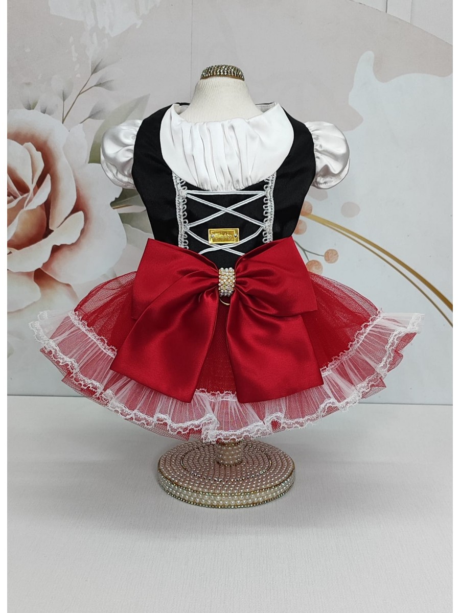 CÓD F043 - VESTIDO CHAPEUZINHO VERMELHO