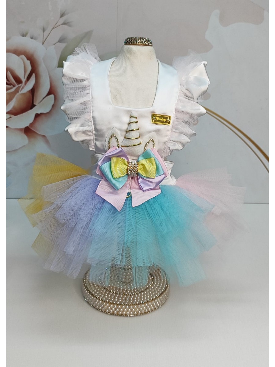CÓD F045 - VESTIDO UNICÓRNIO