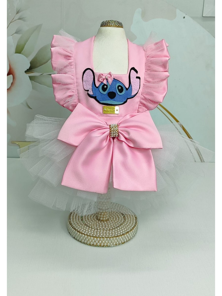 CÓD F047 - VESTIDO ANGEL/ROSA