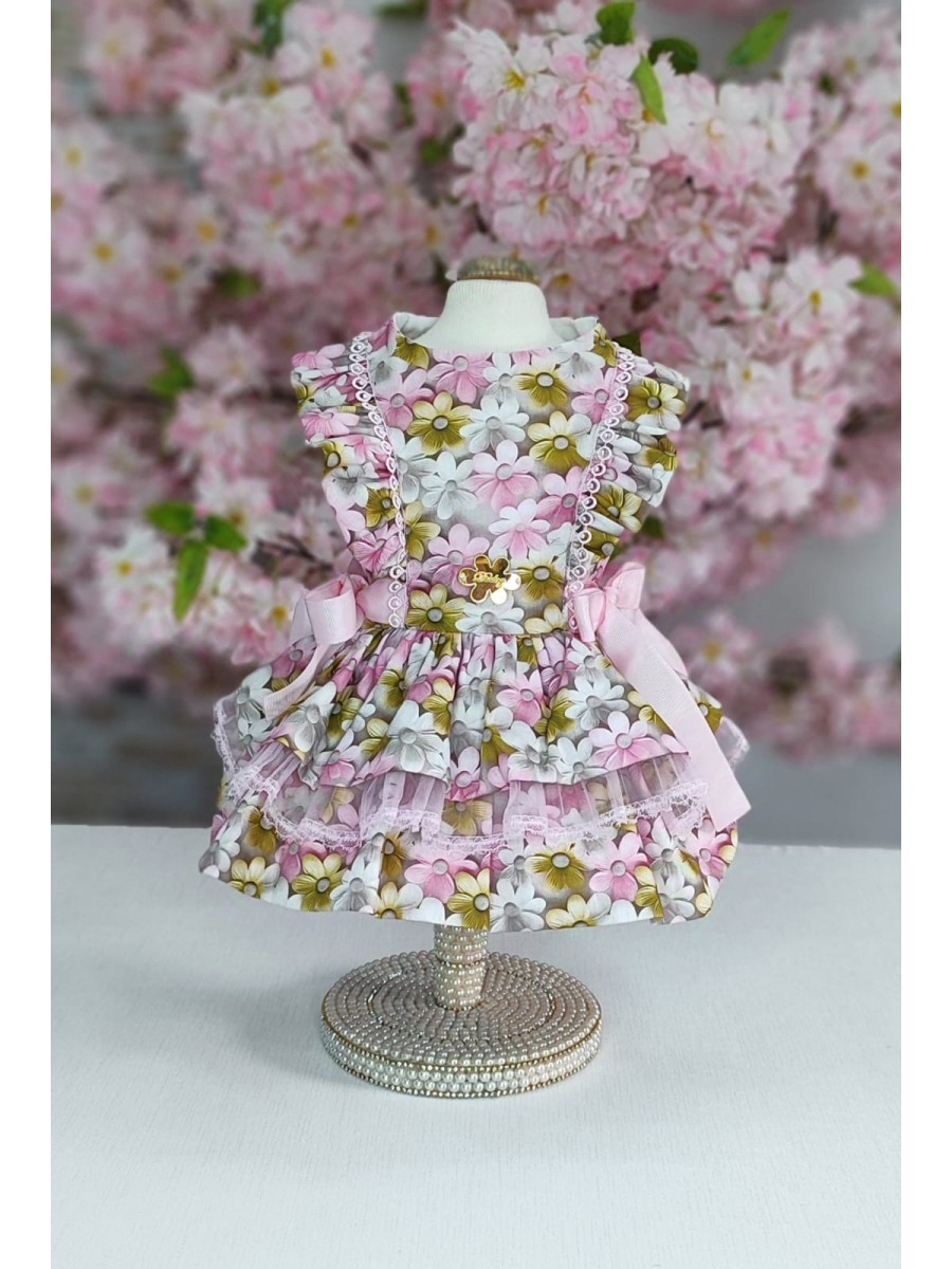 CÓD 0998 - VESTIDO DOCE INFÂNCIA FLORAL.