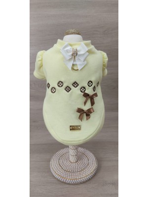 CÓD 1108 - MOLETOM LAÇOS AMARELO BEBE