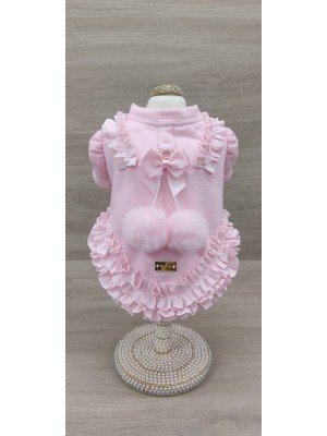 CÓD 1113 - MOLETOM POMPOM ROSA BEBE