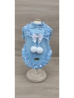 CÓD 1116 - MOLETOM POMPOM AZUL BEBE