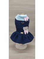 CÓD 1118 - VESTIDO TEDDY AZUL MARINHO