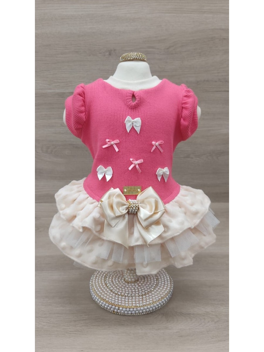 CÓD 1120 - VESTIDO CORAL OFF BUBBLE