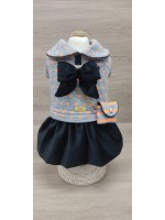 CÓD 1123 - VESTIDO BOLSA CORAÇÕES PRETO