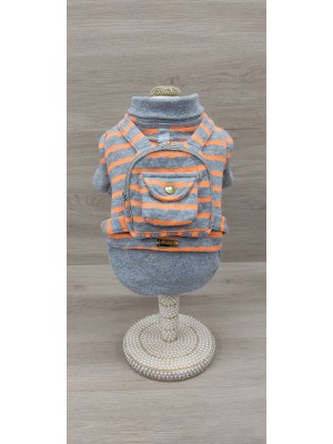 CÓD 1125 - CASACO LISTRA MOCHILA MESCLA