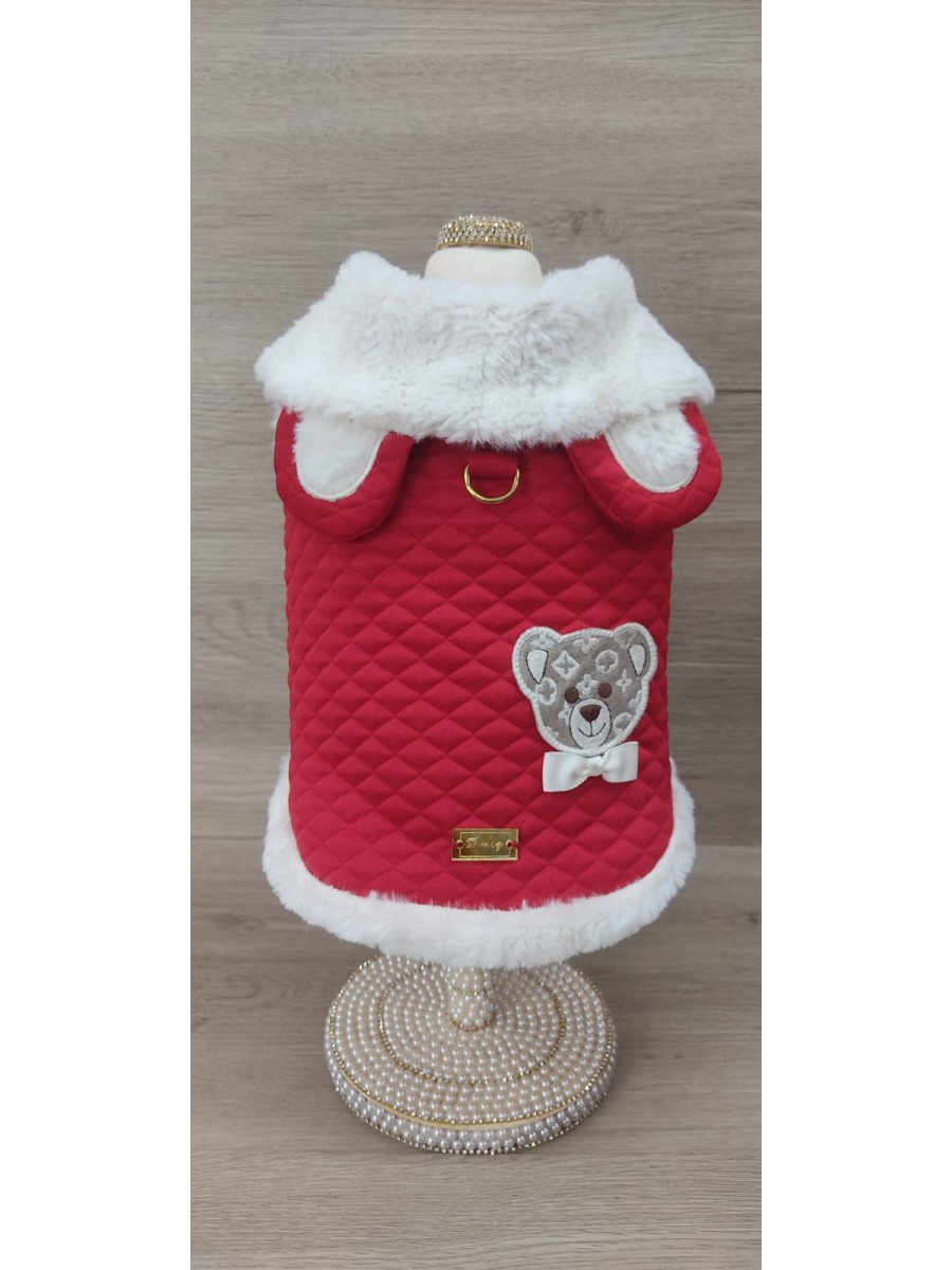 CÓD 1126 - CASACO TEDDY VERMELHO MACHO