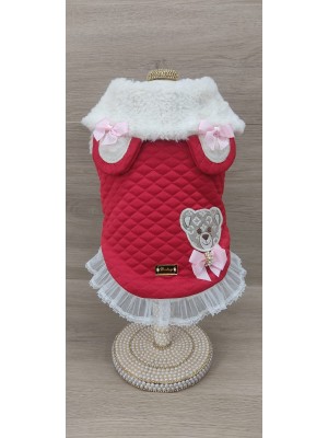 CÓD 1127 - CASACO TEDDY VERMELHO FÊMEA
