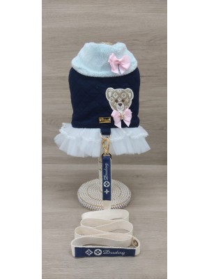 CÓD 1133 - PEITORAL TEDDY AZUL FÊMEA