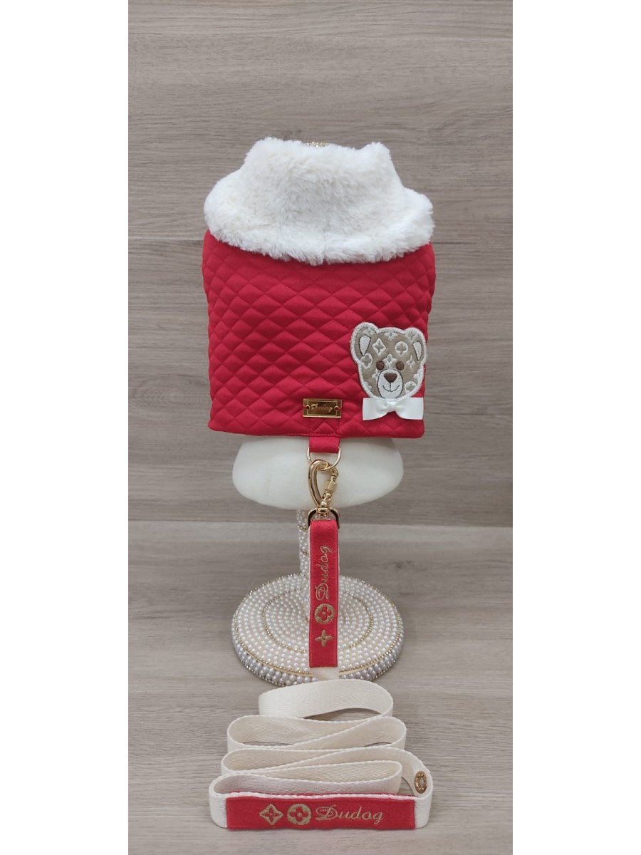 CÓD 1135 - PEITORAL TEDDY VERMELHO MACHO