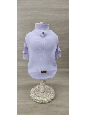 CÓD 1143 - T-SHIRT MANGA LONGA CANELADA LAVANDA