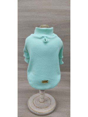 CÓD 1145 - T-SHIRT MANGA LONGA CANELADA VERDE BEBÊ