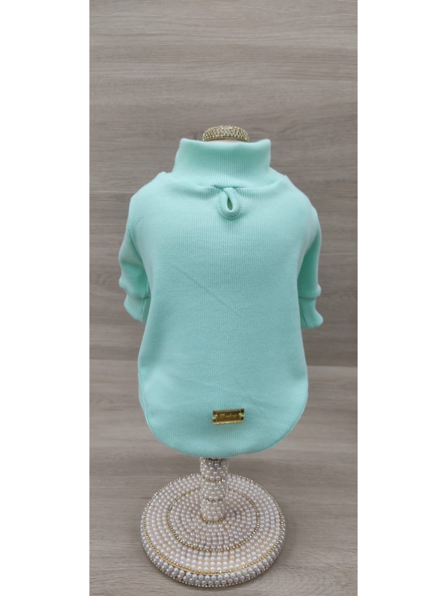 CÓD 1145 - T-SHIRT MANGA LONGA CANELADA VERDE BEBÊ