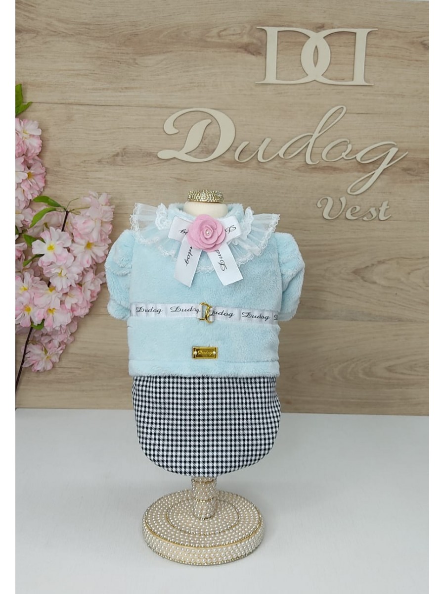 CÓD 1027 - CASACO PIED DE POULE/PELÚCIA TIFFANY