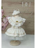 CÓD 1038 - VVESTIDO TWEED OFF WHITE