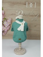 CÓD 1040 - T-SHIRT JACQUARD VERDE/CACHECOL OFF