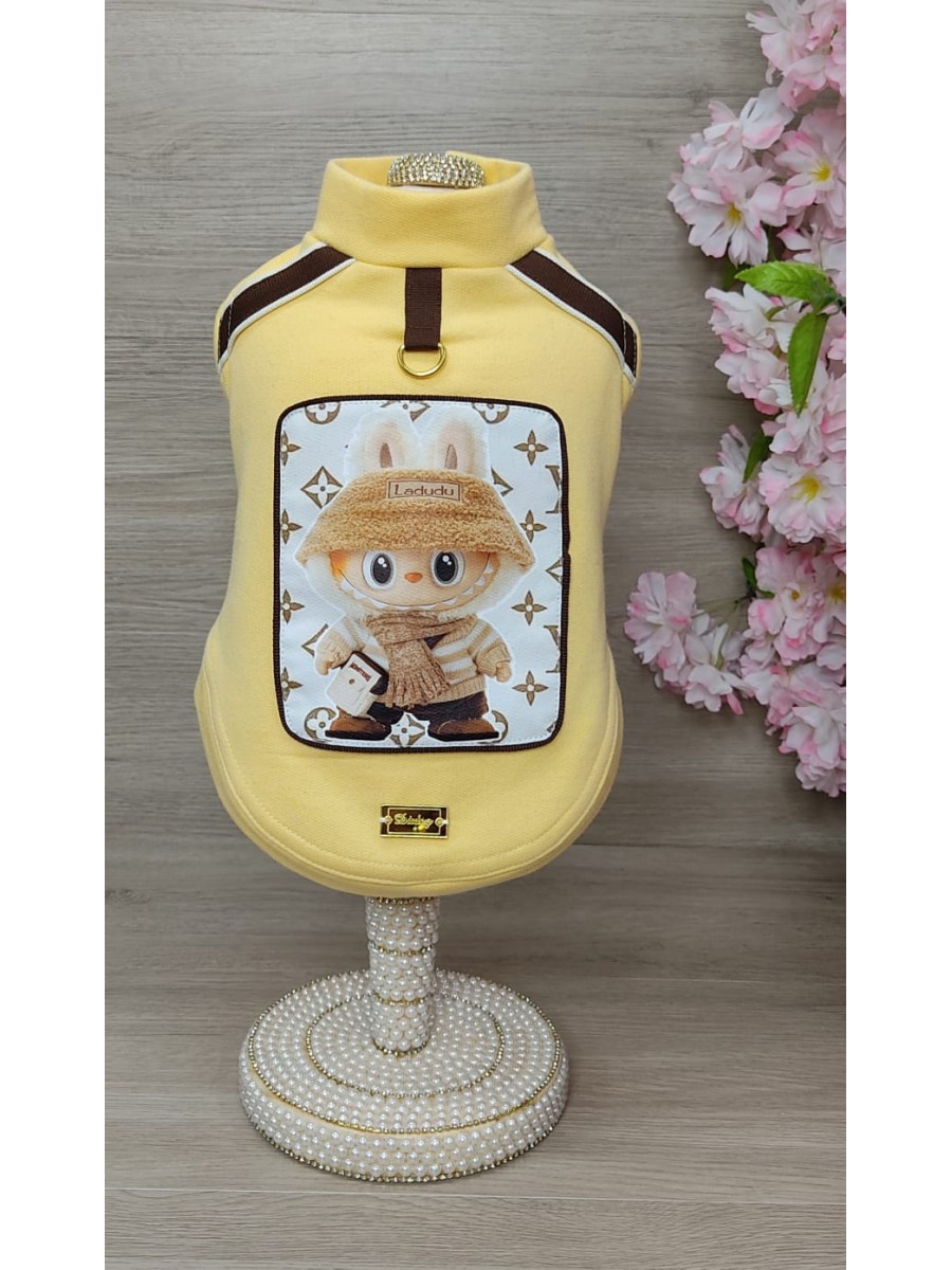 CÓD 1053 - MOLETOM LADUDU AMARELO/MACHO