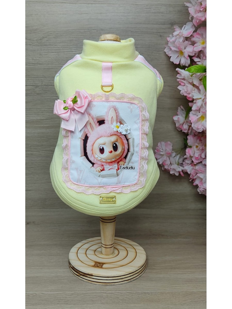 CÓD 1057 - MOLETOM LADUDU AMARELO BEBE