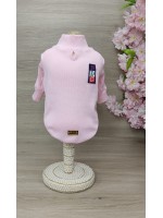 CÓD 1064 - T-SHIRT MANGA LONGA CANELADA ROSA