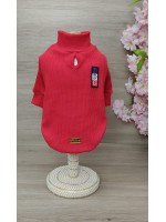 CÓD 1066 - T-SHIRT MANGA LONGA CANELADA VERMELHA