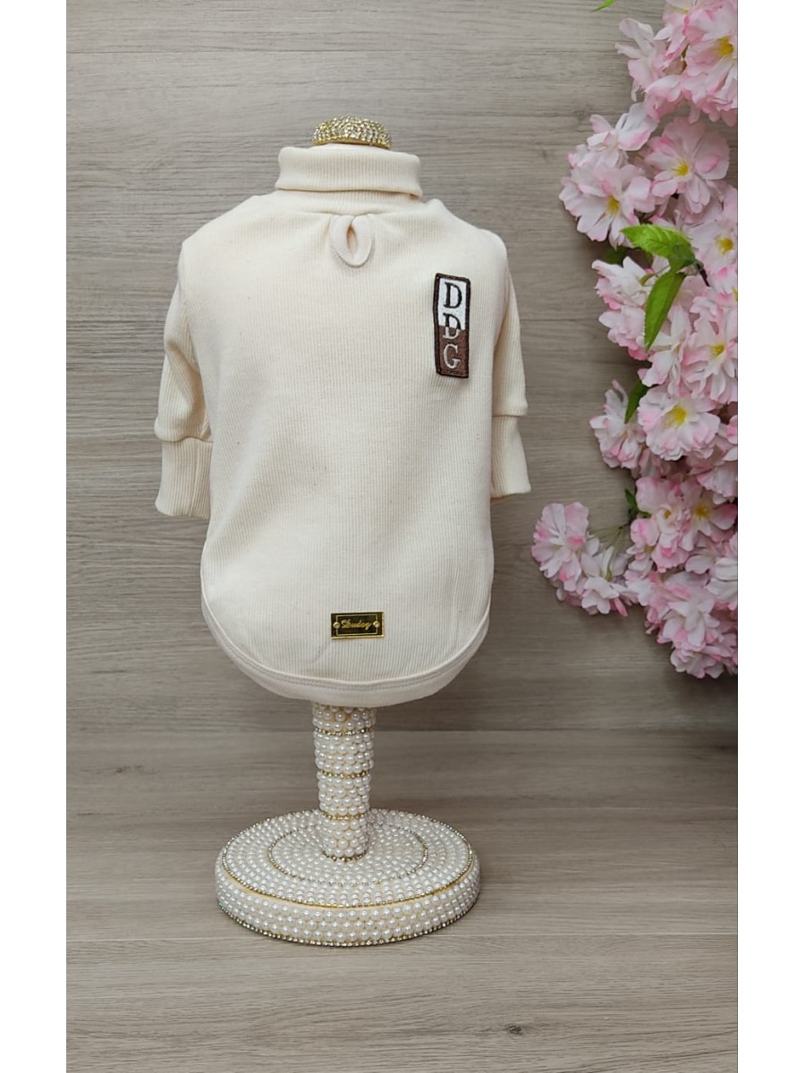 CÓD 1067 - T-SHIRT MANGA LONGA CANELADA OFF WHITE