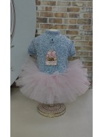 CÓD 0935 - VESTIDO DELICATE PERFUME AZUL