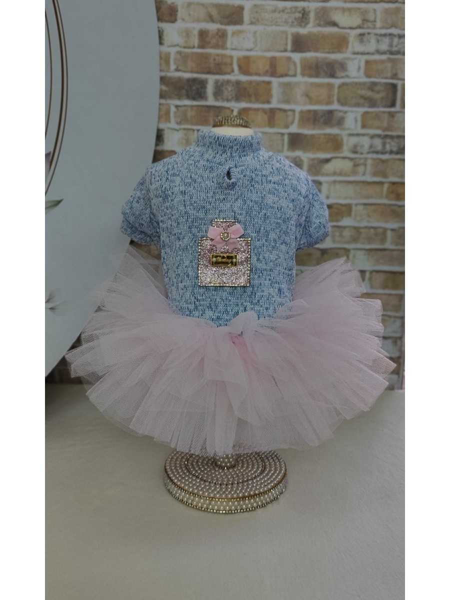 CÓD 0935 - VESTIDO DELICATE PERFUME AZUL