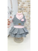 CÓD 0937 - VESTIDO DELICATE RISCA DE GIZ/ROSA