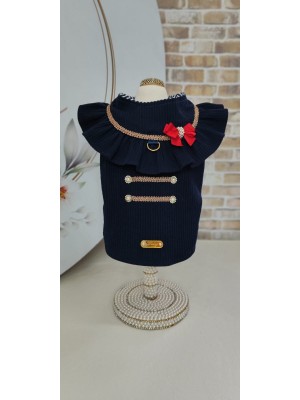 CÓD 0939 - CASACO DELICATE VELUDO/AZUL FEMEA