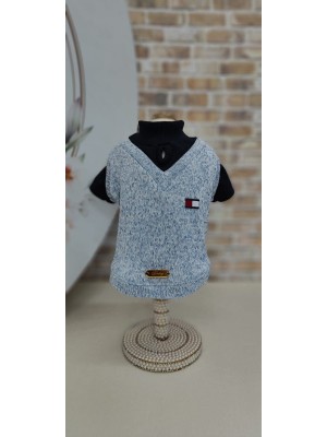 CÓD 0945 - CASACO DELICATE SUÉTER AZUL