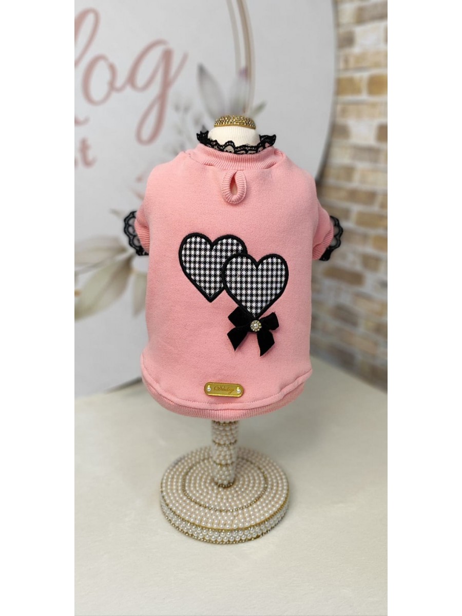CÓD 0948 - MOLETOM DELICATE CORAÇÕES SALMÃO